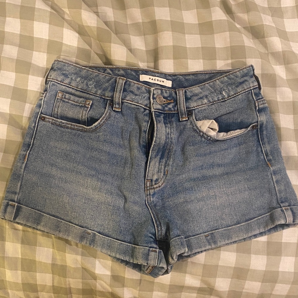 PacSun Medium Blue Mom Jean Shorts for Women